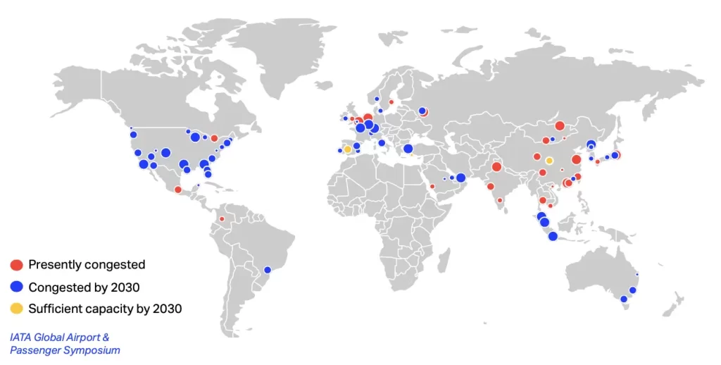 airport congestion map