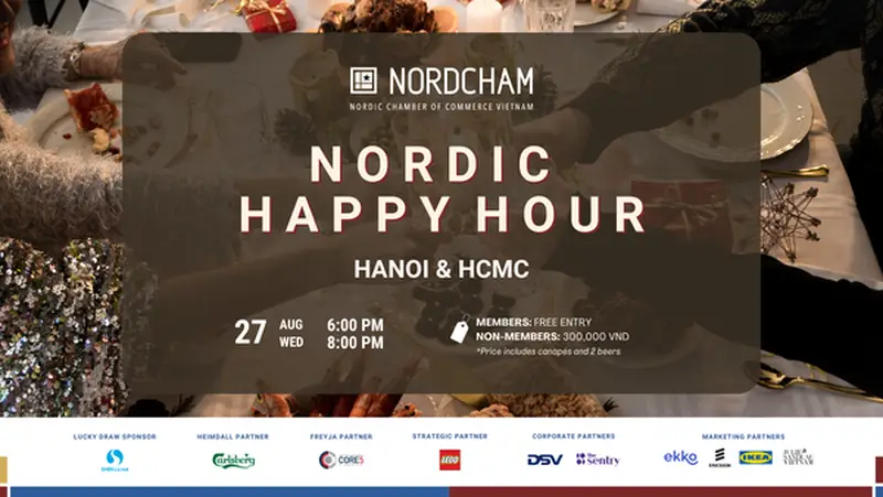 NORDIC HAPPY HOUR - AUG hanoi and saigon event banner